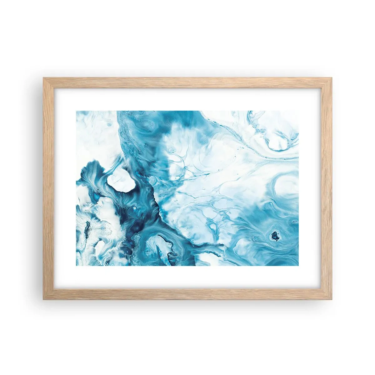 Póster en marco roble claro - Un concierto azul - 40x30 cm