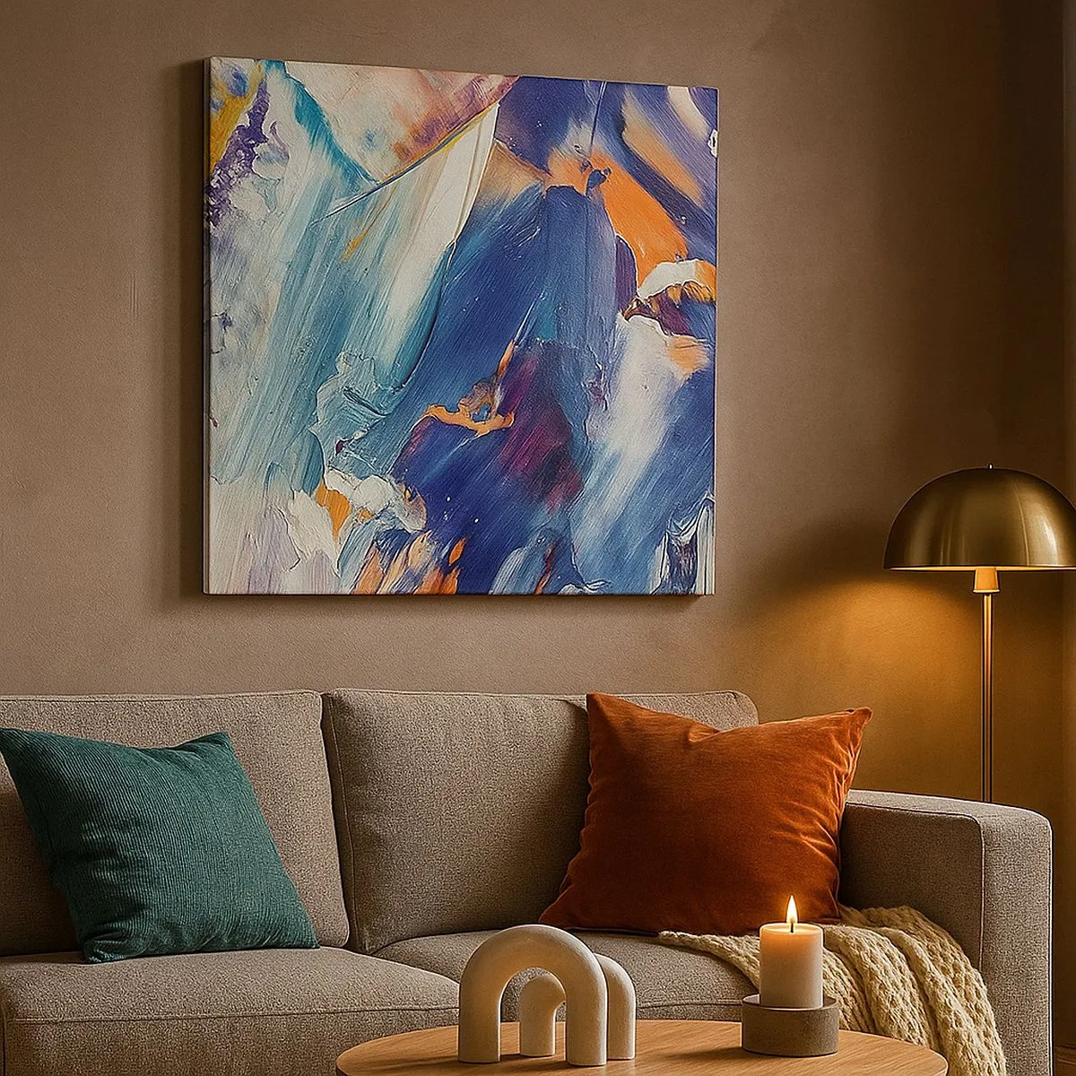 Cuadro sobre lienzo - Impresión de Imagen - Confusión de colores - 30x30 cm