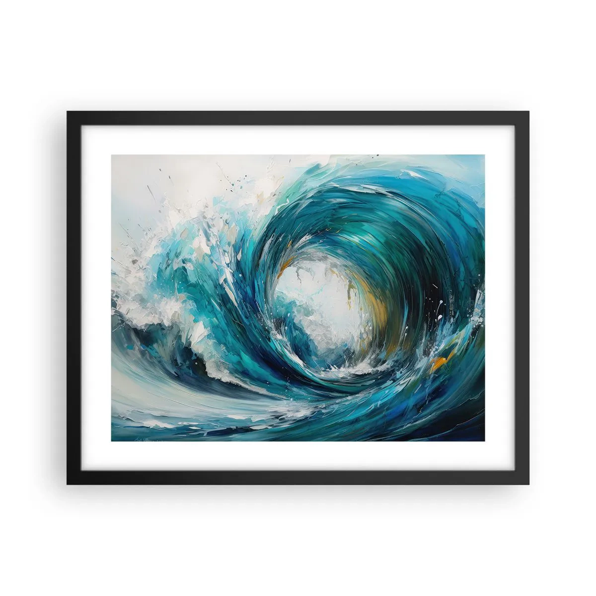 Póster en marco negro - Portal marino - 50x40 cm