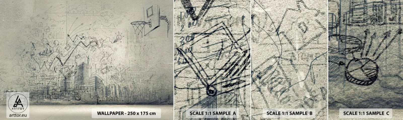 Muestra De Fotomural Standard Eco - Mi gloriosa vida en la ciudad - Pintada, Pedazo, Gráficos - 100x30 cm
