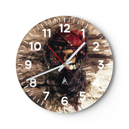 Reloj de pared - Reloj de vidrio - Inquietante, como mínimo - 30x30 cm