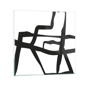 Cuadro sobre vidrio - Impresiones sobre Vidrio - Construcción en blanco y negro - 60x60 cm