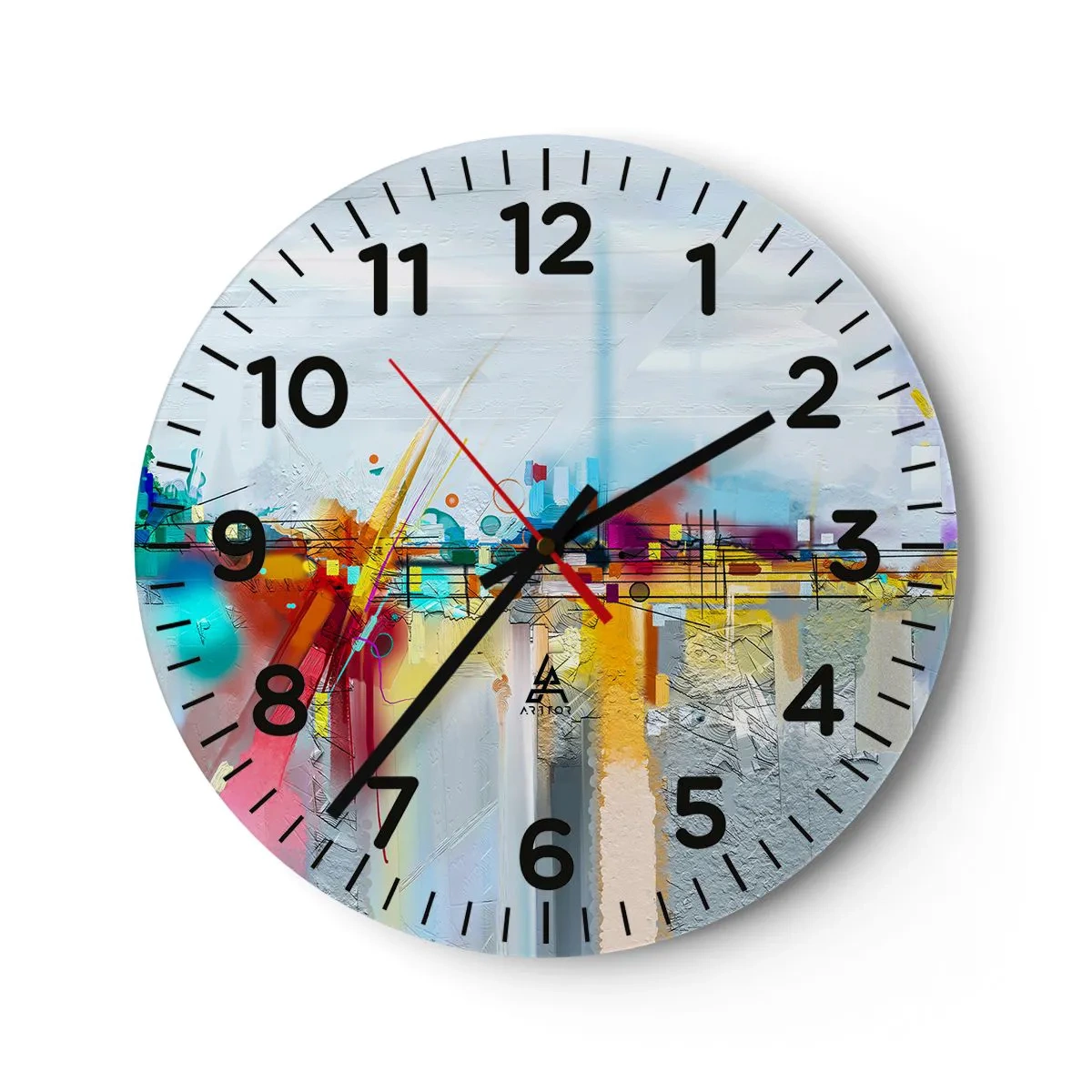 Reloj de pared - Reloj de vidrio - Un puente de alegría sobre el río de la vida - 30x30 cm