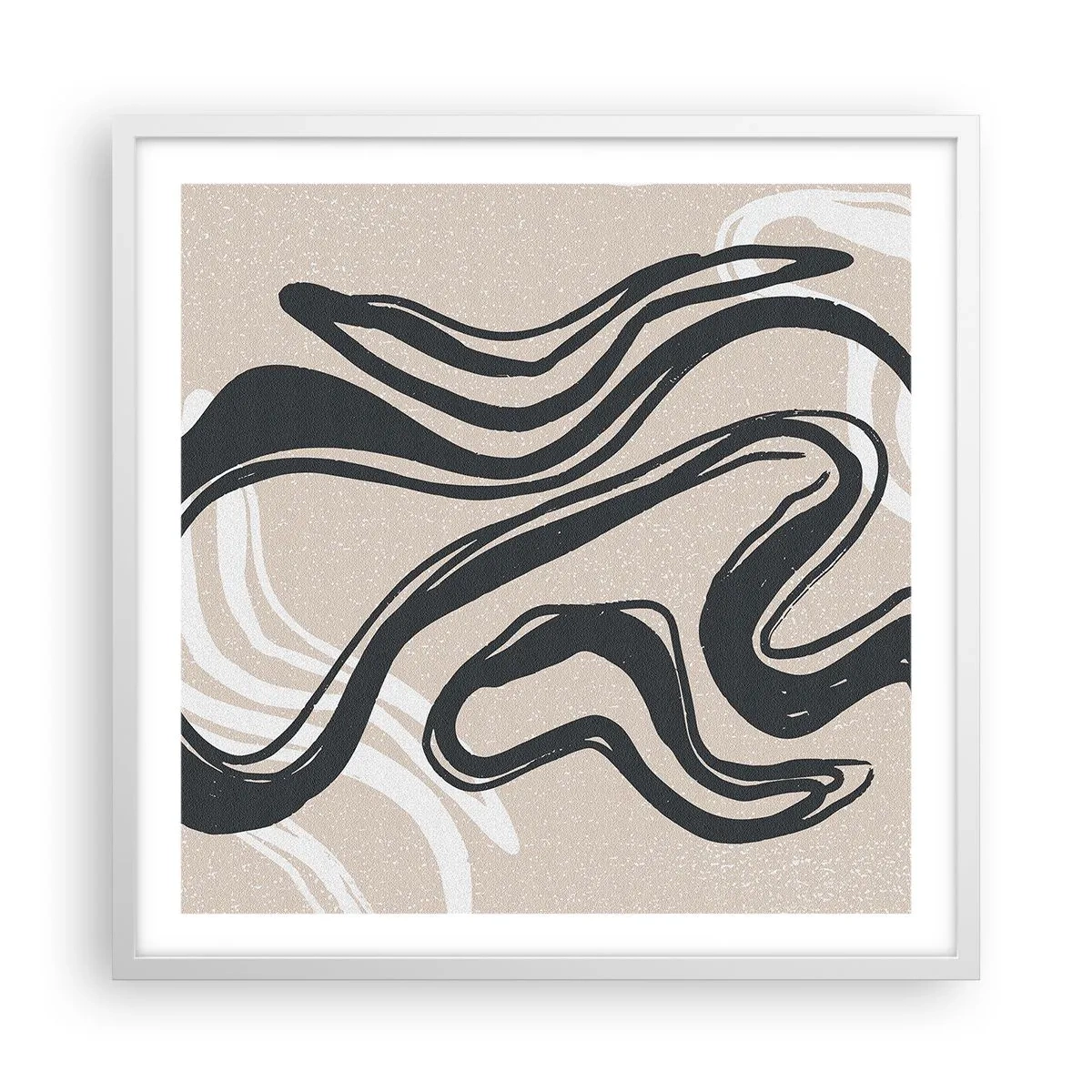 Póster en marco blanco - Expresión multiplicada - 60x60 cm