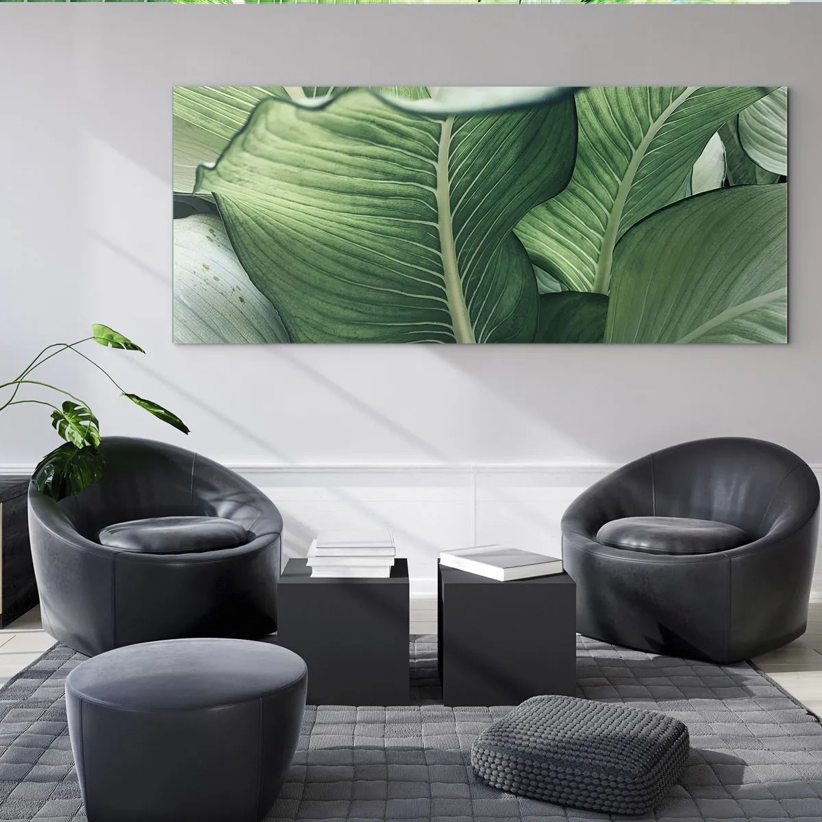 Cuadro sobre vidrio - Impresiones sobre Vidrio - Vida intensamente verde - 100x40 cm