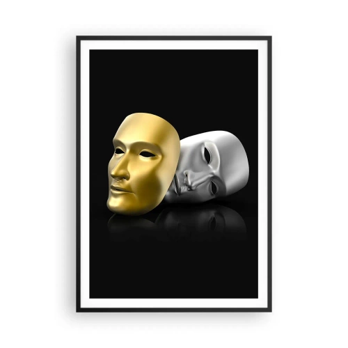 Póster en marco negro - La vida es un teatro - 70x100 cm