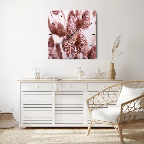 Reloj de pared - Reloj de vidrio - Aparentemente discreto - 40x40 cm