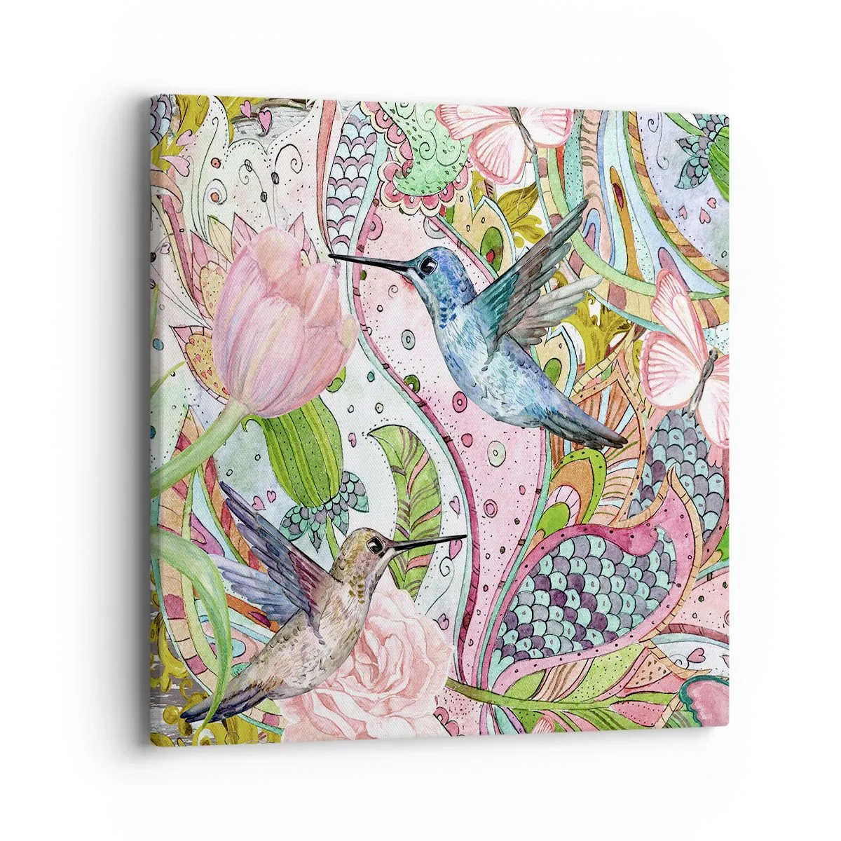 Cuadro sobre lienzo - Impresión de Imagen - Enredado en las vides - 40x40 cm