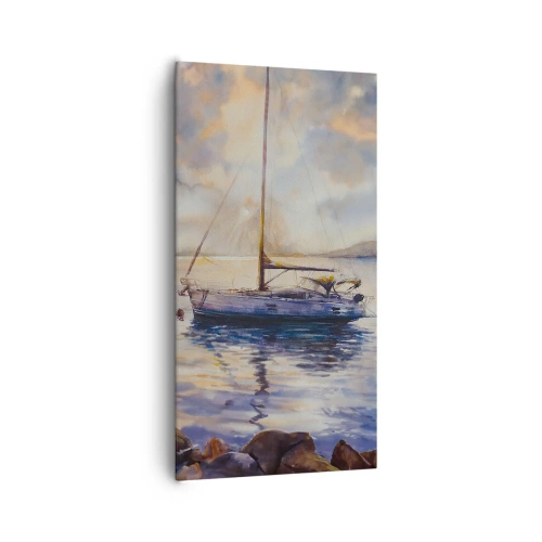 Cuadro sobre lienzo - Impresión de Imagen - Atardecer en la bahía - 65x120 cm