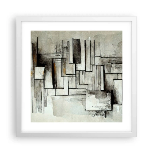 Póster en marco blanco - El poder de la sencillez - 40x40 cm