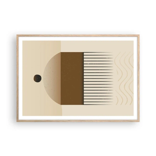 Póster en marco roble claro - Varios estados - 100x70 cm