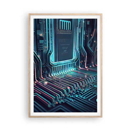 Póster en marco roble claro - Mi forma de pensar - 70x100 cm