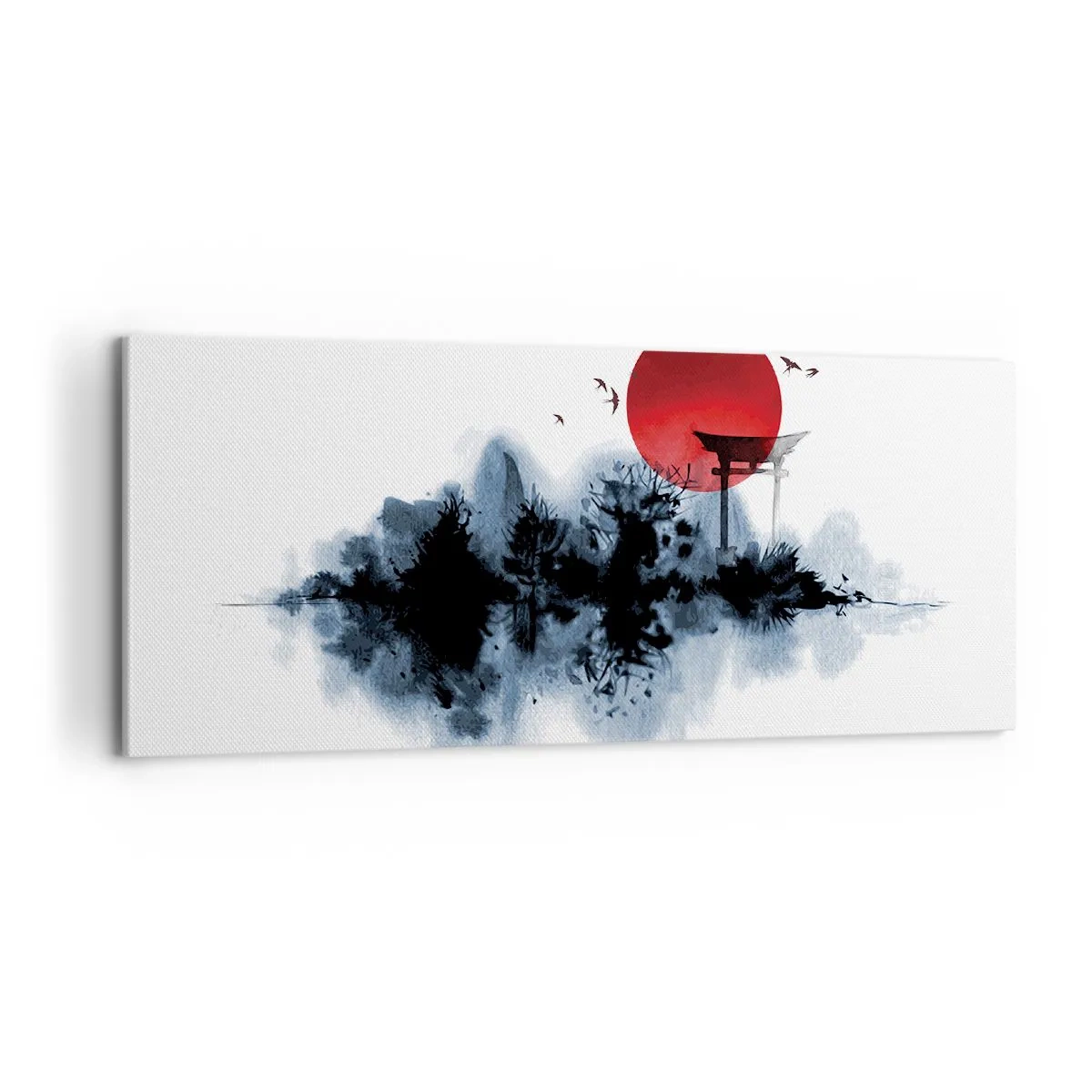 Cuadro sobre lienzo - Impresión de Imagen - Visión japonesa - 100x40 cm