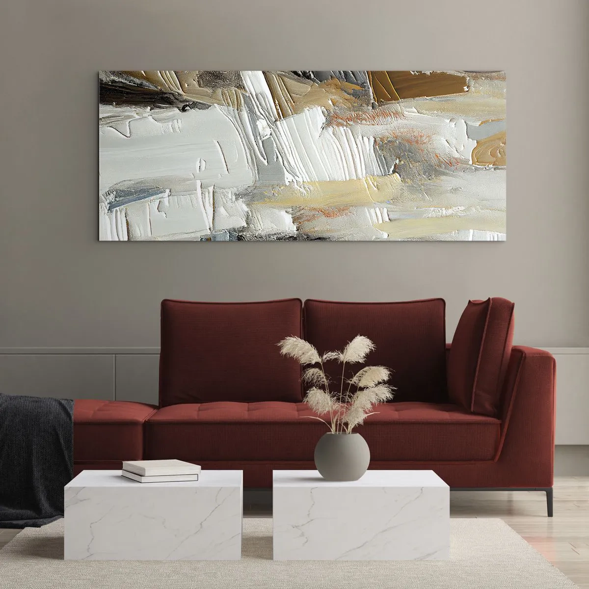Cuadro sobre vidrio - Impresiones sobre Vidrio - Estratificación de colores - 100x40 cm