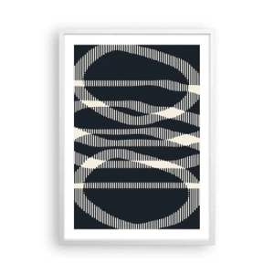 Póster en marco blanco - Un intento de romper la oscuridad - 50x70 cm