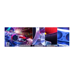 Muestra de fotomural autoadhesivo Deluxe Sticker - Empieza la fiesta - Música, Estudio de música, Auriculares - 100x30 cm