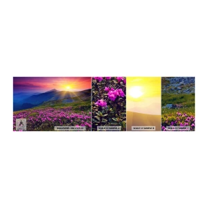 Muestra De Fotomural Standard Eco - ... Y el aroma a hierbas está por todas partes - Paisaje, Montañas, Atardecer - 100x30 cm