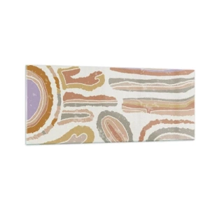 Cuadro sobre vidrio - Impresiones sobre Vidrio - Cortes transversales llenos de color - 100x40 cm