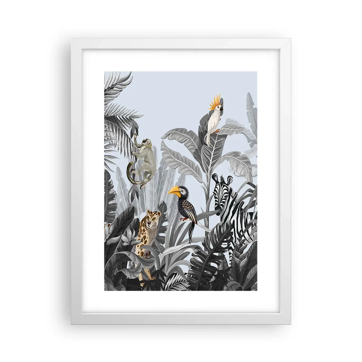 Póster en marco blanco - Un cuento de hadas africano - 30x40 cm