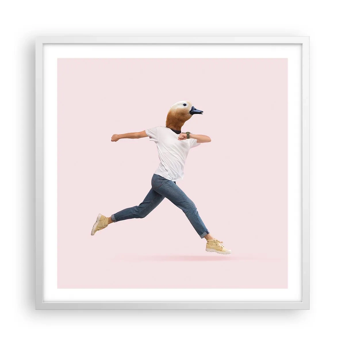 Póster en marco blanco - Una pizca de absurdez - 60x60 cm