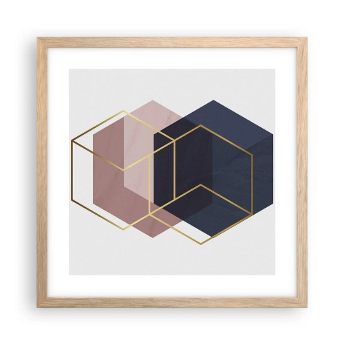 Póster en marco roble claro - El poder de la sencillez - 40x40 cm