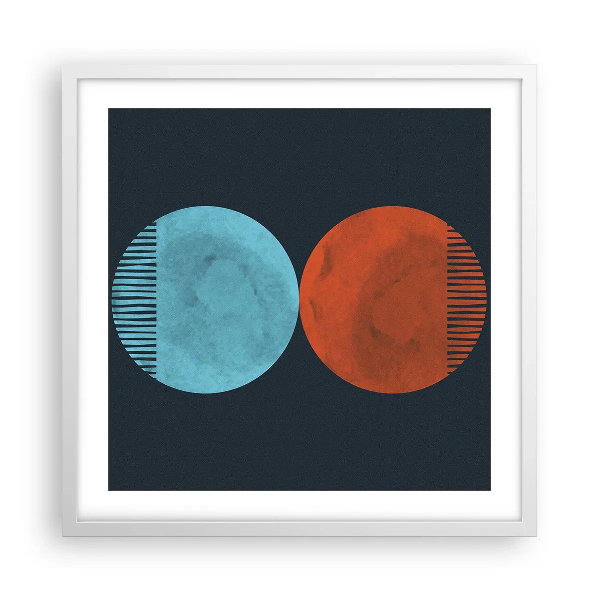 Póster en marco blanco - ¿Solo geometría? - 50x50 cm