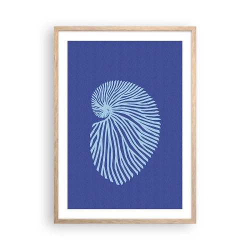 Póster en marco roble claro - Nacimiento de una concha - 50x70 cm