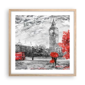 Póster en marco roble claro - Un día emocionante - 50x50 cm