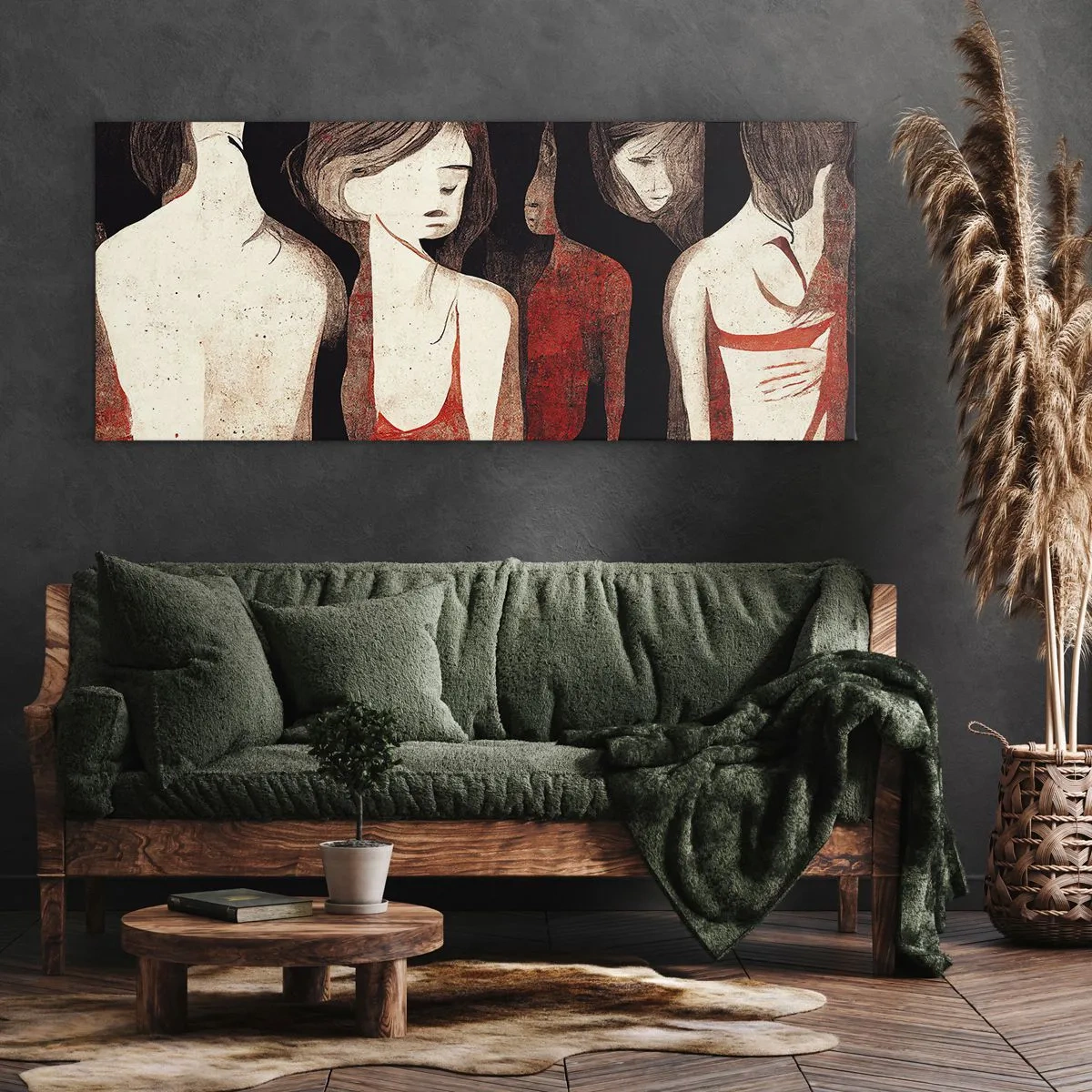 Cuadro sobre lienzo - Impresión de Imagen - Madonnas de la oscuridad - 100x40 cm