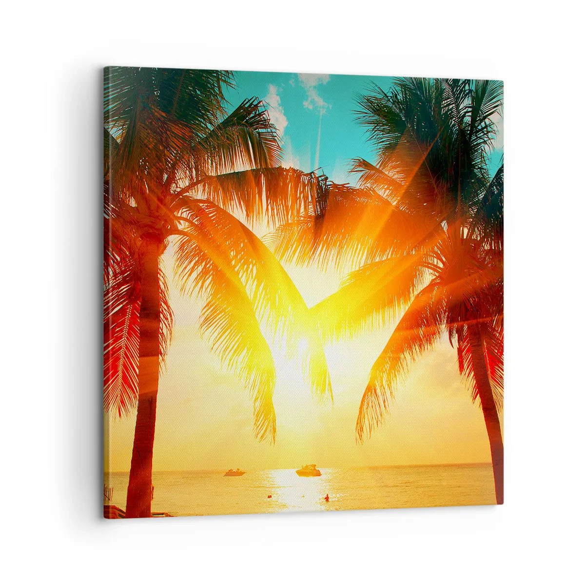 Cuadro sobre lienzo - Impresión de Imagen - Pareja exótica - 60x60 cm