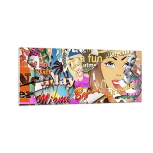 Cuadro sobre vidrio - Impresiones sobre Vidrio - Recuerdos de las vacaciones - 100x40 cm