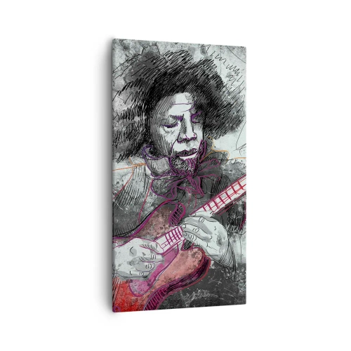 Cuadro sobre lienzo - Impresión de Imagen - Volando con la música - 55x100 cm