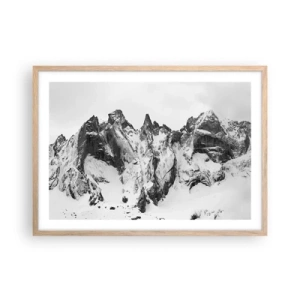 Póster en marco roble claro - Cresta amenazante - 70x50 cm