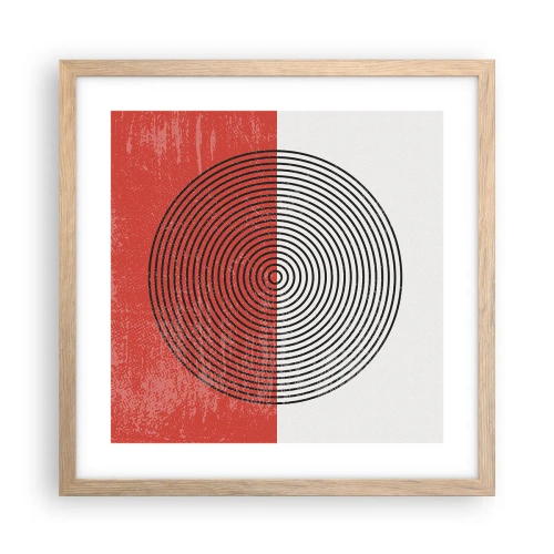Póster en marco roble claro - En el corazón de la misma - 40x40 cm