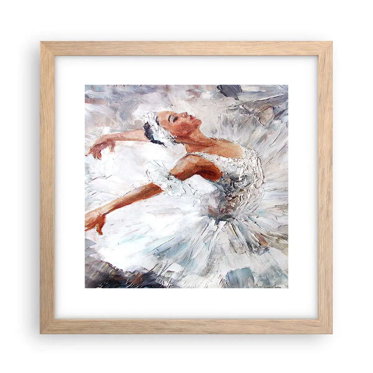 Póster en marco roble claro - Suave y ligera - 30x30 cm