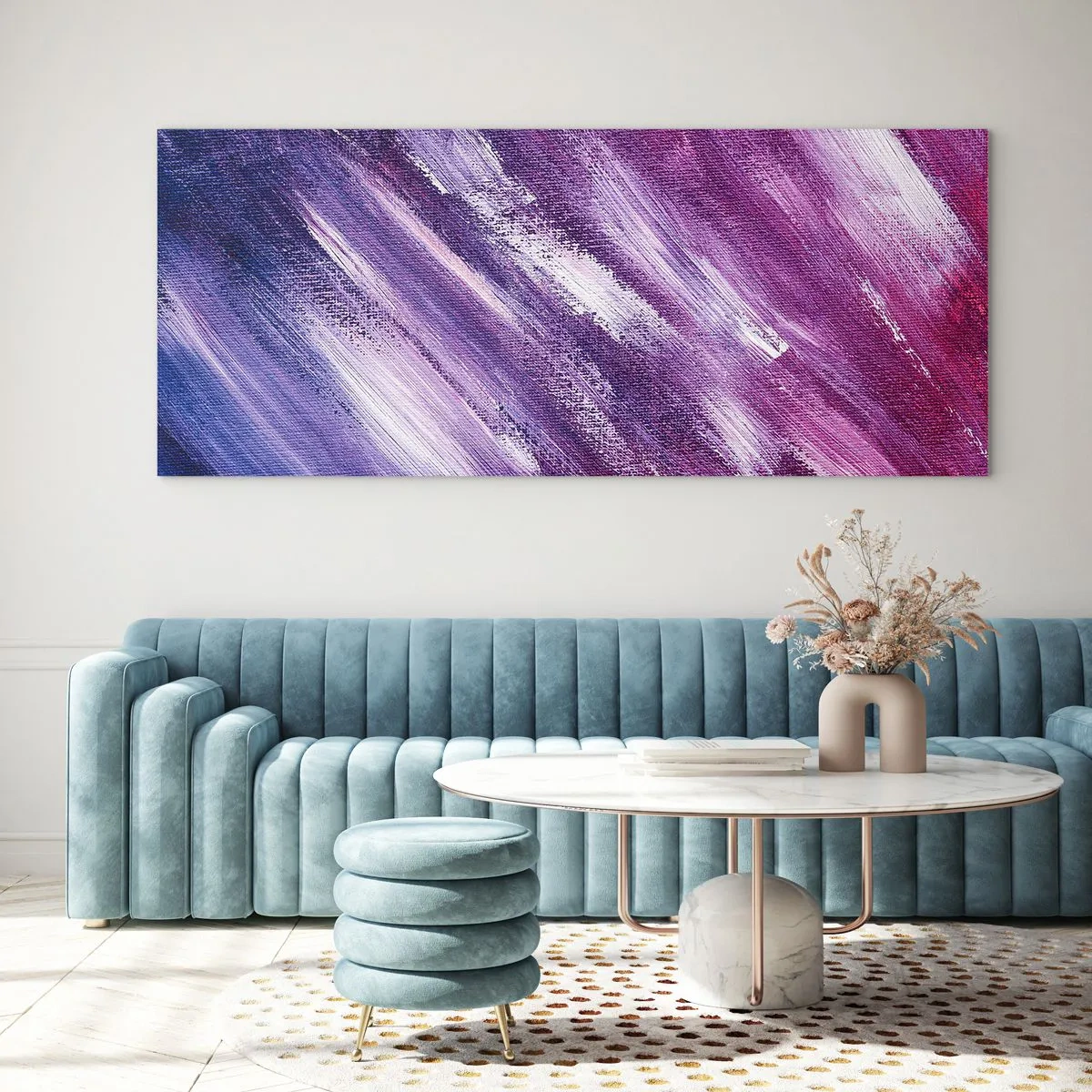 Cuadro sobre vidrio - Impresiones sobre Vidrio - Cuando sopla el viento del sol - 90x30 cm
