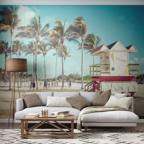Fotomural Autadhesivo Deluxe Sticker - Un hermoso día por delante - Paisaje, Playa, Florida - 100x70 cm