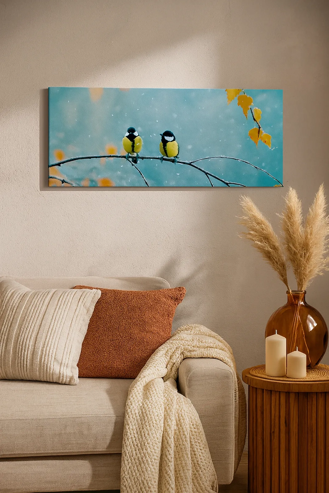 Cuadro sobre lienzo - Impresión de Imagen - Cotilleo de pájaros - 30x30 cm