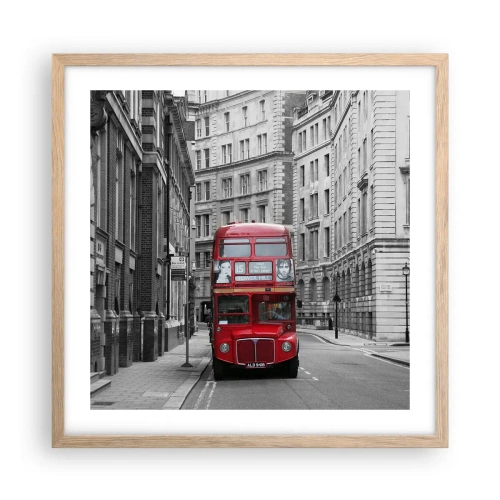 Póster en marco roble claro - La vida cotidiana no tiene por qué ser gris - 50x50 cm