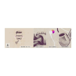 Muestra de fotomural Premium Canvas - Moda masculina - Hombre, Abstracción, Tubo - 100x30 cm