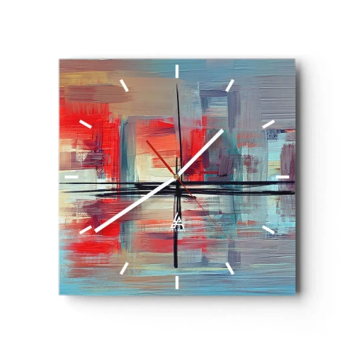Reloj de pared - Reloj de vidrio - Paisaje en una dimensión desconocida - 40x40 cm