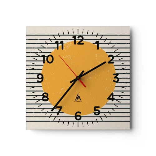 Reloj de pared - Reloj de vidrio - El poder de la sencillez - 40x40 cm