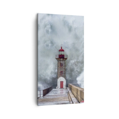 Cuadro sobre lienzo - Impresión de Imagen - El rugido de las aguas, la fuerza del viento - 45x80 cm