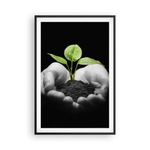 Póster en marco negro - Amo la naturaleza, la protejo - 61x91 cm