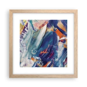 Póster en marco roble claro - Confusión de colores - 30x30 cm