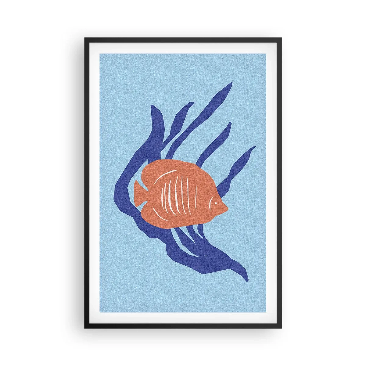 Póster en marco negro - Habitante de las aguas coralinas - 61x91 cm