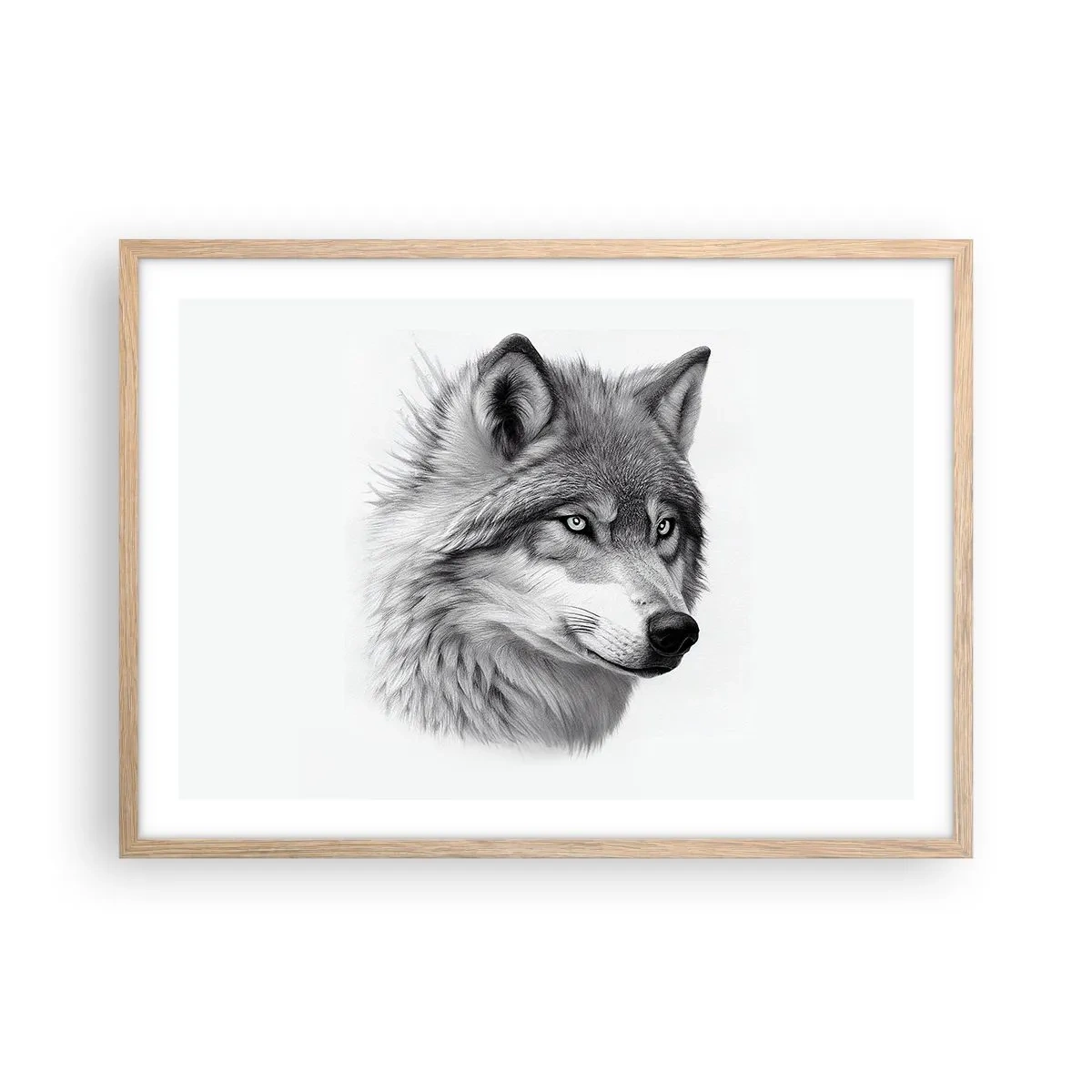 Póster en marco roble claro - Alfa - sin duda - 70x50 cm