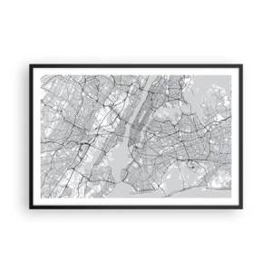 Póster en marco negro - Anatomía de una metrópolis - 91x61 cm