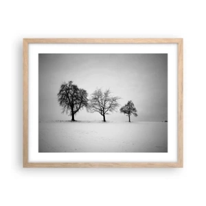 Póster en marco roble claro - ¿Con qué sueñan? - 50x40 cm