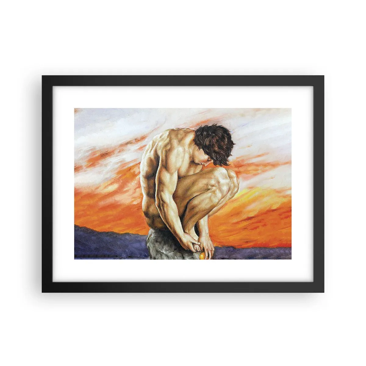 Póster en marco negro - Sumergido en sí mismo - 40x30 cm